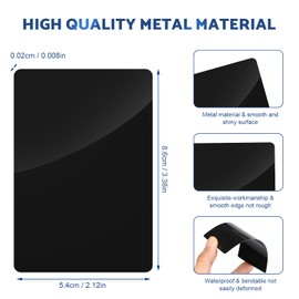 Paquete de 300 tarjetas de visita de metal, en blanco de aluminio anodizado, grabado láser, para grabado láser, tarjetas de regalo, tarjetas VIP, tarjetas de membresía, tarjetas de oficina (grosor 0,2