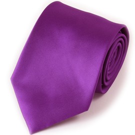 Ao-LABEL Brand Silk Tie with 30 Colors Available in 3.1 inches (8 cm) Wide Men's Fashionable Necktie, Business & Party Costume, Solid Color Necktie, purple
