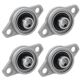 Pillow Block Bearing Housing Bearing 4 Pieces Flange Bearings Rhombic Flange Bearings Self-Aligning Pillow Block Ball Bearing Block Flange Bearing Ball Bearing Block (10 mm Inner Diameter)
