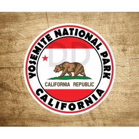 Yosemite National Park California Sticker Decal 3" x 3" Nature Hiking Bear