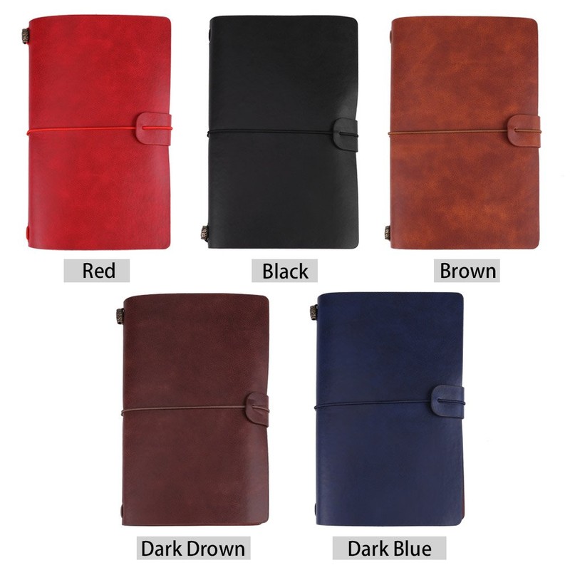 Hilitand Cuaderno de viajeros, 5 Colores, clásico, de Piel sintética,