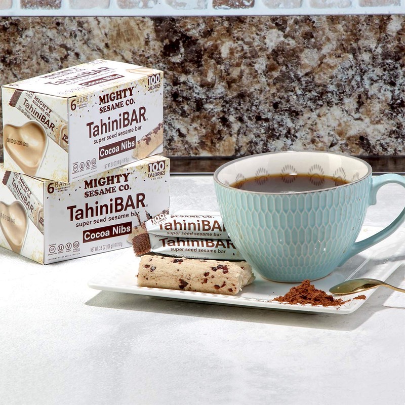 Mighty Sesame TahiniBars with Cocoa Nibs 3.8oz (8 Pack, 48