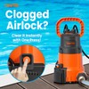 Cleartide Submersible Sump Pump, Smart Water Sensor Auto On/Off, Manual/Auto