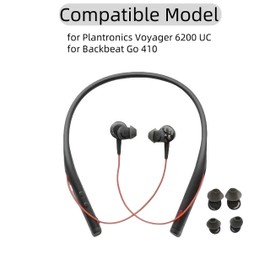 Rhinenet Ear Tips for Plantronics Voyager 6200 UC/Backbeat Go 410 Headset Replacement in-Ear Earbuds EarGel Kit Washable Noise-Isolating Durable Soft Silicone Tips, 3 Pair (Medium)