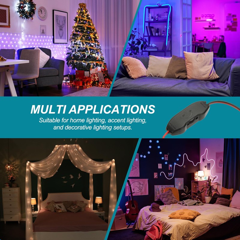 MECCANIXITY LED Strip Dimmer, DC 12V to 24V 6A Rotary