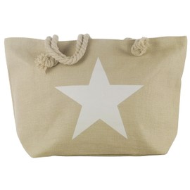 Ropo22 Beach and Pool Bag Canvas with Zipper, Sandproof Lining, Waterproof, Large Bag with Inner Pocket and Drawstring Handles for Beach, Pool, Gym, Women Bags, Natural Light