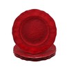 Le Cadeaux Garnet Holiday Collection Melamine Salad Plate, Set of