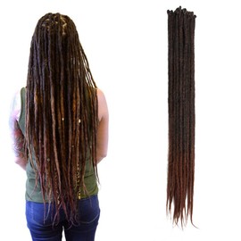 Thin 0.6cm Synthetic Dreadlocks Extension 20Inch 20 Strands Crochet Hair Long Crochet Braids Hip-Hop Style Soft Dreads Hair Extensions