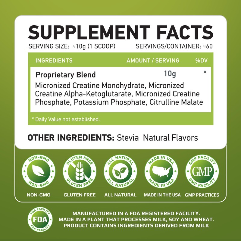 MFL Muscle Creatine | 3 Forms of Micronized Creatine |