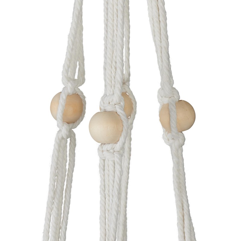 Relaxdays Macrame Hanging Basket, Set of 7, Boho Hanging Basket,