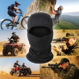 EVD-X Balaclava Negra Secado Rápido UV Protección Deportes y Moto Adultos