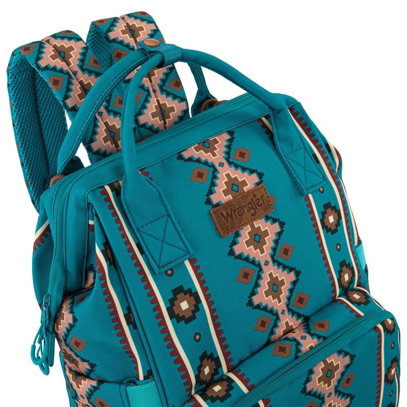 Wrangler Western Diaper Bag Aztec Backpack Organized Daypack-Cowgril Fashion:_Coffee