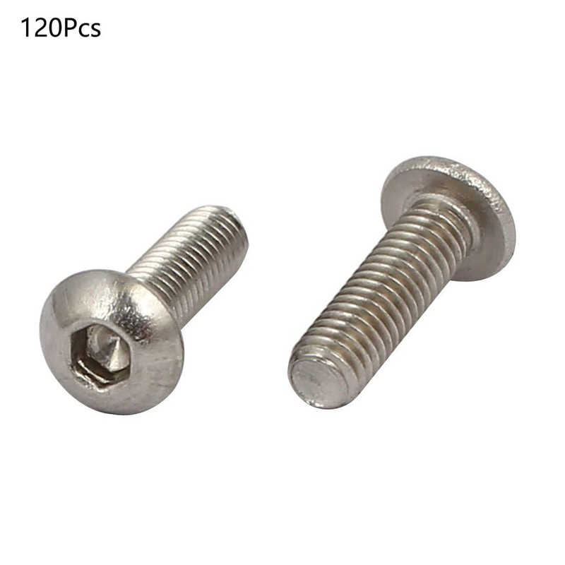 TA-VIGOR 120Pcs M3 x 10mm 304 Stainless Steel Button Head