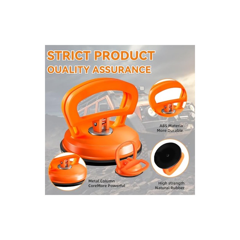 DEZEU 3-Pack Car Dent Puller Kit - Strong Suction for