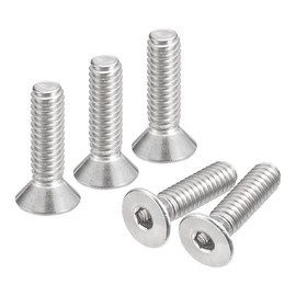 QUARKZMAN Pack of 25 #8-32x5/8 Inch Flat Countersunk Socket Cap Screws 304 Stainless Steel Hexagonal Socket Flat Head Screws Countersunk Bolts