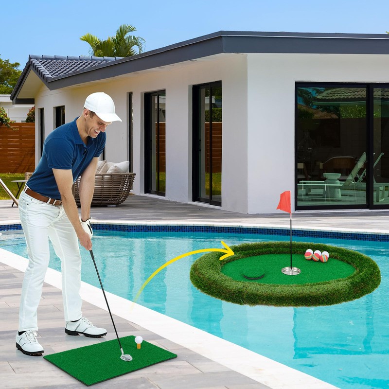 ULTIMATE Floating Golf Green for Pool, Floating Chipping Green Mat