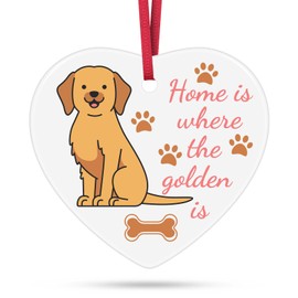 Dog Lovers Gifts for Women Men Christmas Ornament Dog Themed Gifts for Owners Golden Retriever Gift Golden Retriever Lovers Accessories Christmas Birthday Presents for Women Men Dogs Mom Dogs Dad