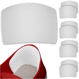 SULPO 4 Pairs of Heel Pads Trainers - Heel Pads for Broken Shoes - Heel Cushion - Heel Protection for Shoes - Heel Protector - Pressure Points Plasters for Heels - Heel Shoe Insoles - White