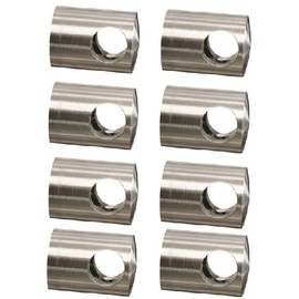 8 x Stainless Steel Cross Bar Holders Diameter Bar 12 mm Flat Connection V2A Truss Holder VA Stair Railing Stair Railing Balcony Railing Patio Railing Balcony Patio (8Quer1200)