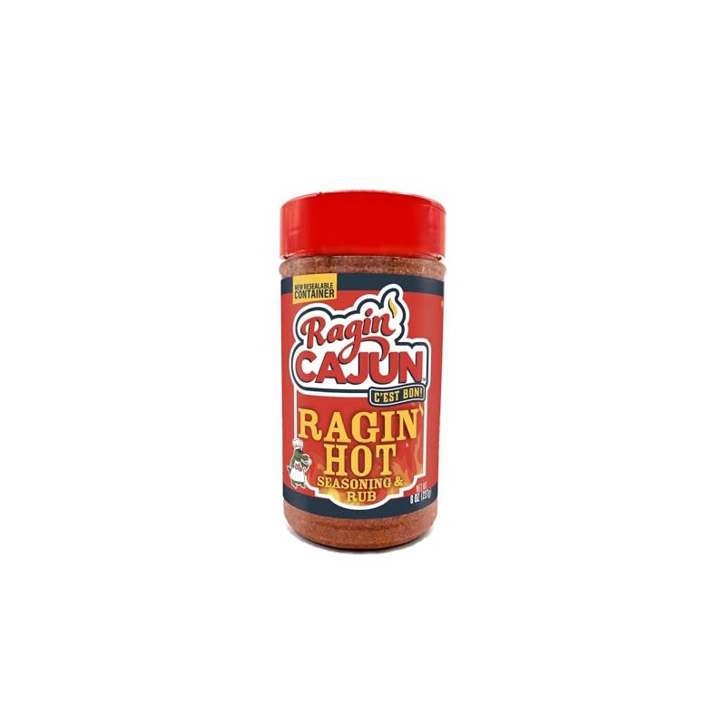 Ragin Hot Cajun Seasoning 8 oz Ragin' Cajun (Pack of