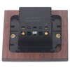 Dimmer Switch with Brass Knob Black Walnut Wood Rotary Dimming