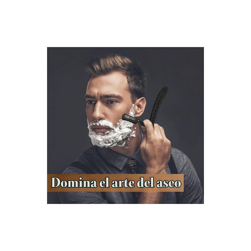 100 BLADES + Facón Professional Classic Straight Edge Barber Razor