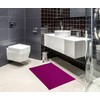 Lashuma Badezimmermatte Maschinenwaschbar 50x70 cm schnelltrocknend, Linz Violett - Orchidee