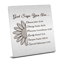 Bible Verses Desk Decor Signs Christian Gifts for Women Inspirational Gifts Motivational Plaques Table Decor Religious Gift Scripture Gifts for Friends Encouragement Gift for Sister Birthday Gifts