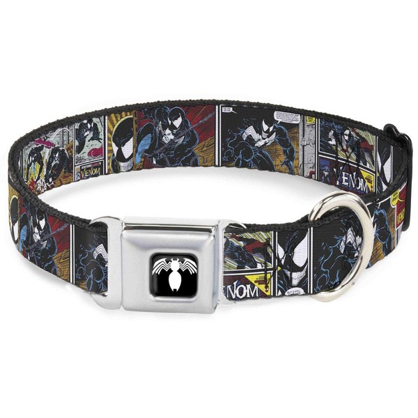 Buckle-Down Dog Collar Seatbelt Buckle Venom Comic Book Panels Available