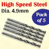 CUTHARD 4.9 mm, Pack of 5, HSS Jobber Drill, Straight