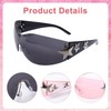 Nfvjfxz 2PCS Sunglasses for Women Men Fashion Sunglasses Oversize Shield