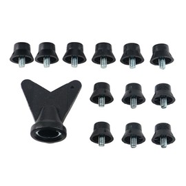 Eigell 12Pcs Football Boot Spikes Rugby Studs with Wrench Thread Screw 5mm Track Shoes Spikes Soccer Studs for Athletic Sneakers