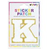 iscream Varsity Block Embroidered Accent Chenille Alphabet Initial K 2.5"