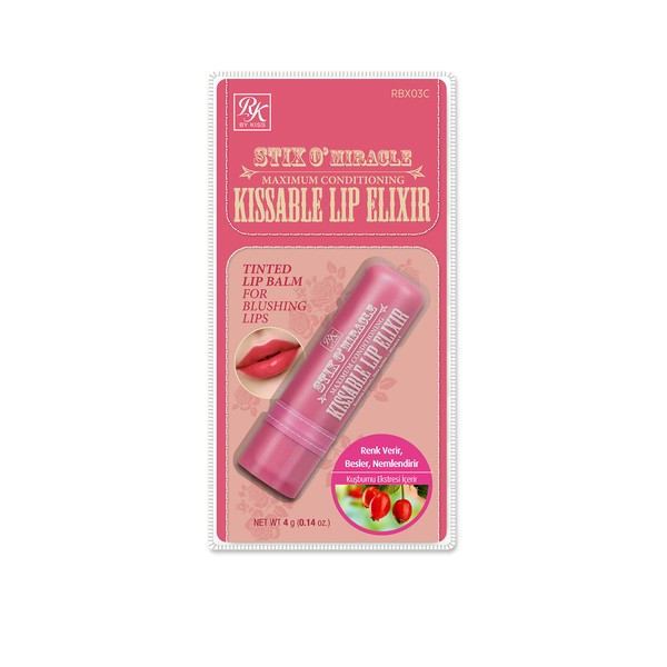 Ruby Kisses Stix O' Miracle Lip Balm, Maximum Conditioning Kissable Lip Elixir (Rosehip, 1 Count)