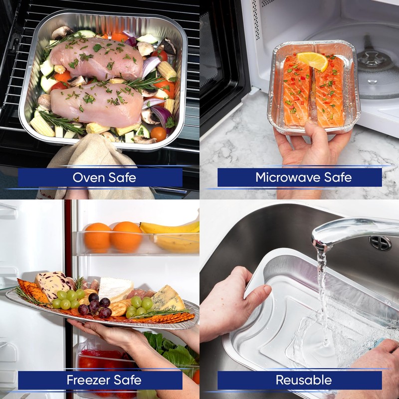 Coppice Oval Aluminium Foil Platters for Parties, Buffets & Entertaining