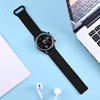 WOCCI 22mm Magnetic Silicone Watch Band, Tactile Ridged Texture, Quick