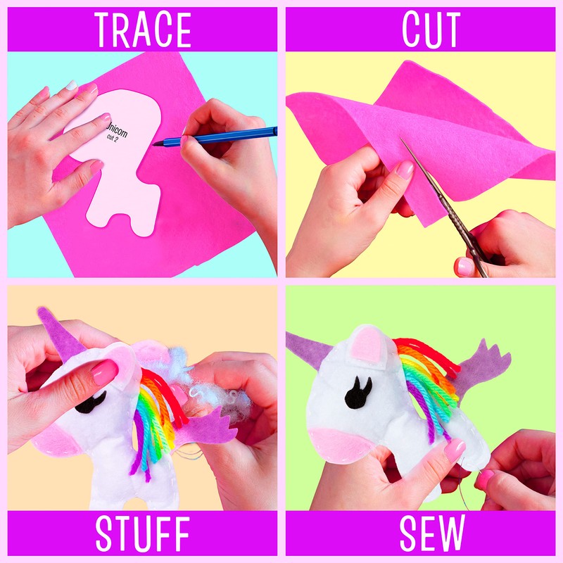 Creative Kids Felt Sewing Kit - Craft 15+ Characters -