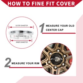 Hihaha Universal Car Wheel Center Hub Cap/Inner Rim Cover Hub Caps for Most Cars/Snap-in Plastic 64.8mm 2.55" OD / 1 Pcs Chrome Silver Tone