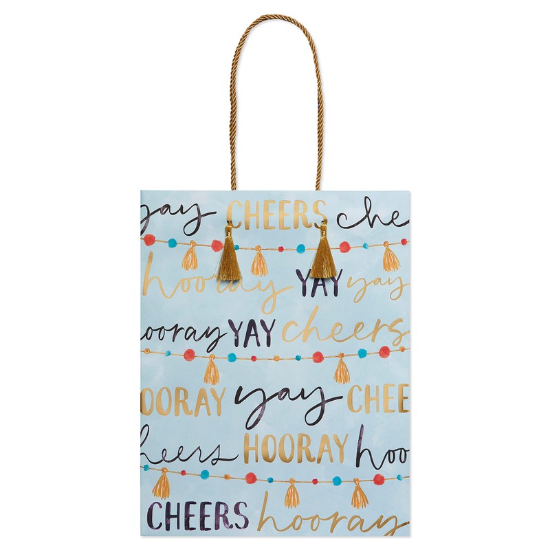 Papyrus 13" Large Gift Bag (Hooray) for Birthdays, Weddings, Bridal