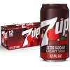 7UP Cherry Zero Sugar Soda, 12 fl oz cans (Pack