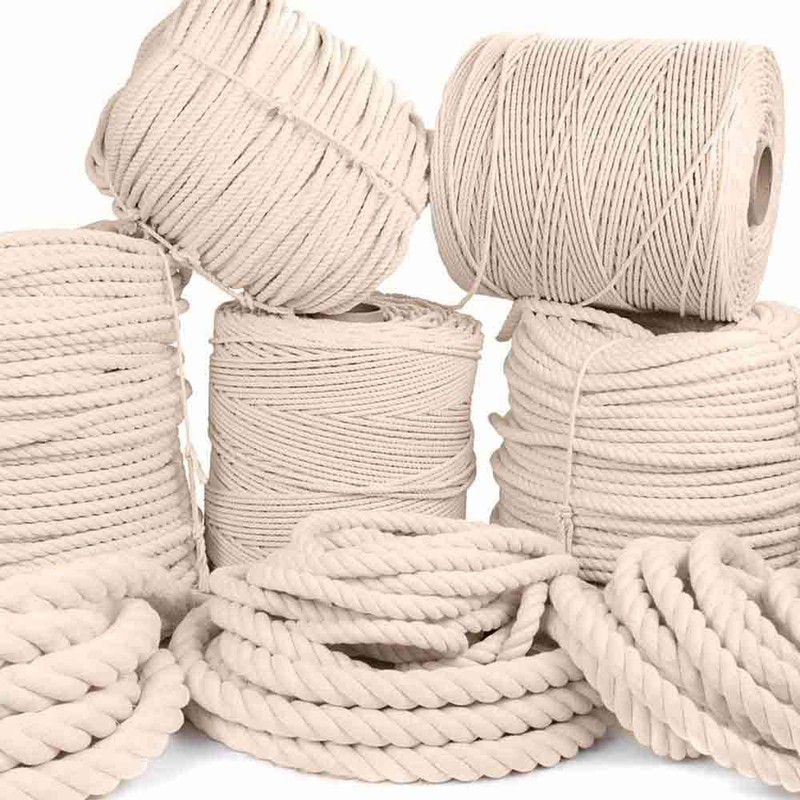 GOLBERG Twisted 100% Natural Cotton Rope – Macramé Crafts (1/4