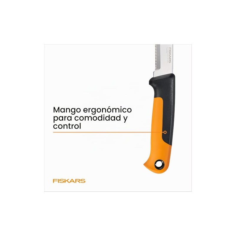 Fiskars - Cuchillo de cosecha con borde dentado, herramienta de