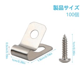 Wire Fence Clips 100pcs Fence Wire Clamps with Screws Stainless Steel Wire Clips Fencing Mounting Clips 12-16 Gauge Welded Wire and Vinyl Metal Wood Fence Wire Clamps Fencing Mounting Clips for