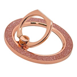 RMRNG06PGD Rasta Banana Smartphone Ring, Compatible with MagSafe, Magnetic Type, Strong Magnet, Fall Prevention, Sparkle, Pink Gold