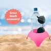 Set of 2 Turtleback Sand Coaster Cup Holder Hot Pink