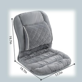 Gujuja Office Chair Cushion Soft Seat Pad with Backrest Upgraded Lumbar Support Desk Chair Cushions for Dorm, Desk, Rocking Chairs，Patio