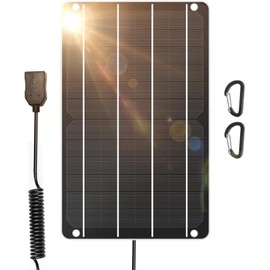 6W Mini USB Solar Panel, IP67 Waterproof Single Crystal Module DIY Kit (PET Material) for Smartphones, Small Fans, Monitors, Outdoor Security Camera