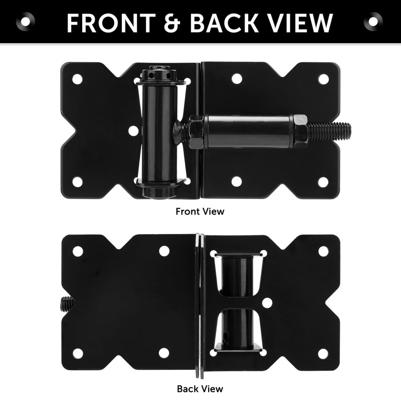 YONSIN 2pcs Self Closing Gate Hinges Heavy Duty Hardware for