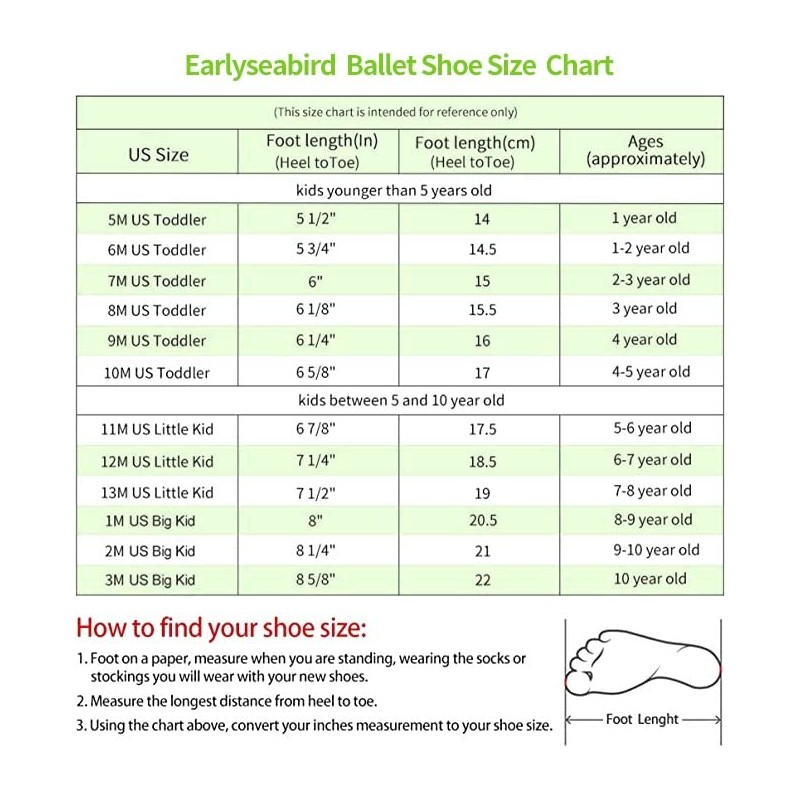 Earlyseabird Ballet Shoes for Girls Toddlers Practice Shoes Girls Ballet