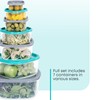FiNeWaY 7pc Nesting Stackable Food Storage Containers Box With Airtight